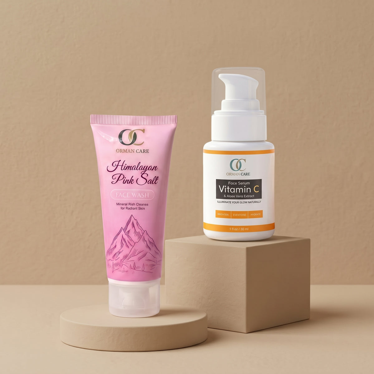 Vit C face serum + Himalayan Pink Salt face wash