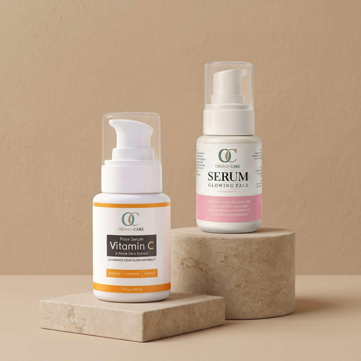 Glowing face serum + Vit C face serum